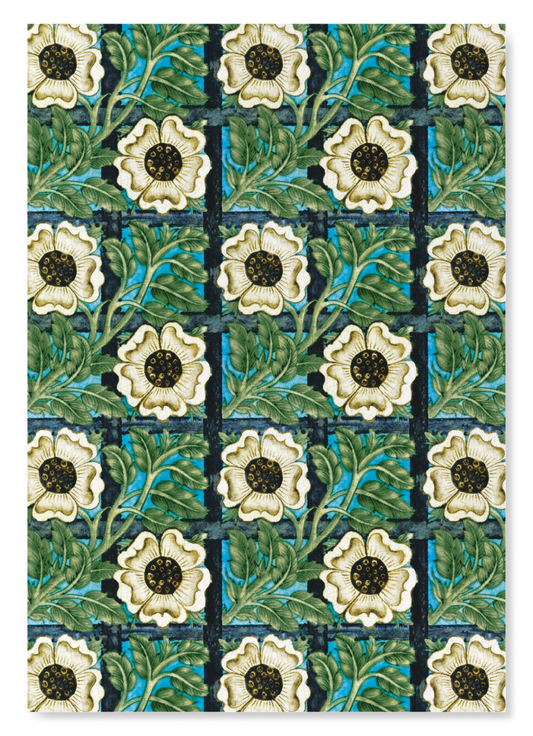ROSE AND TRELLIS TILE (1898): Pattern Art Print