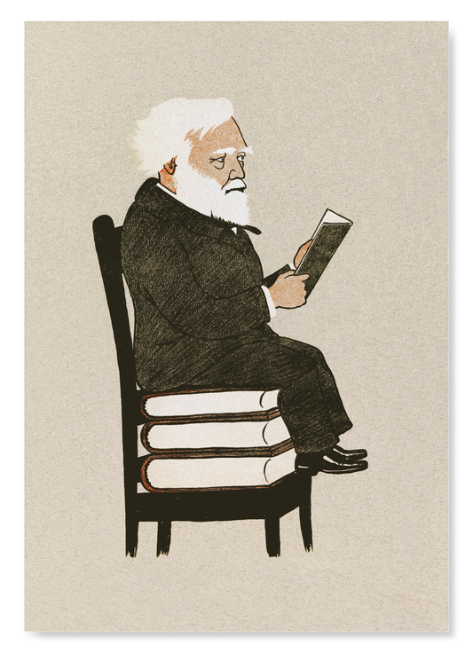 ANDREW CARNEGIE READING (1902): Painting Art Print