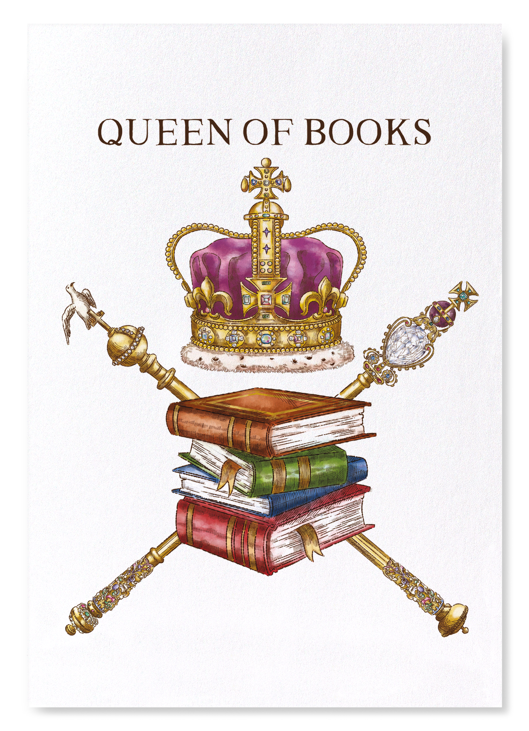 QUEEN OF BOOKS: Victorian Art Print