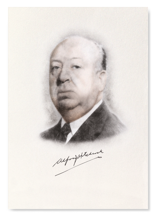 ALFRED HITCHCOCK (1899-1980): Charcoal Art Print