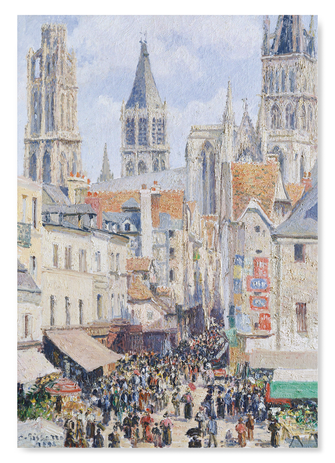 GROCERY STREET, ROUEN (1898): Painting Art Print