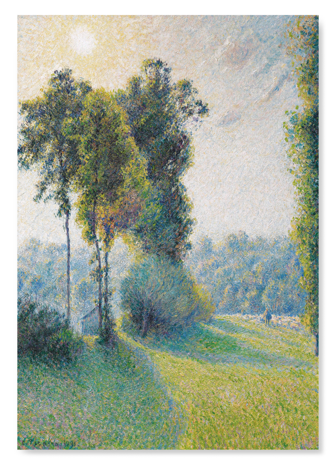 LANDSCAPE AT SAINT-CHARLES, SUNSET (1891): Painting Art Print