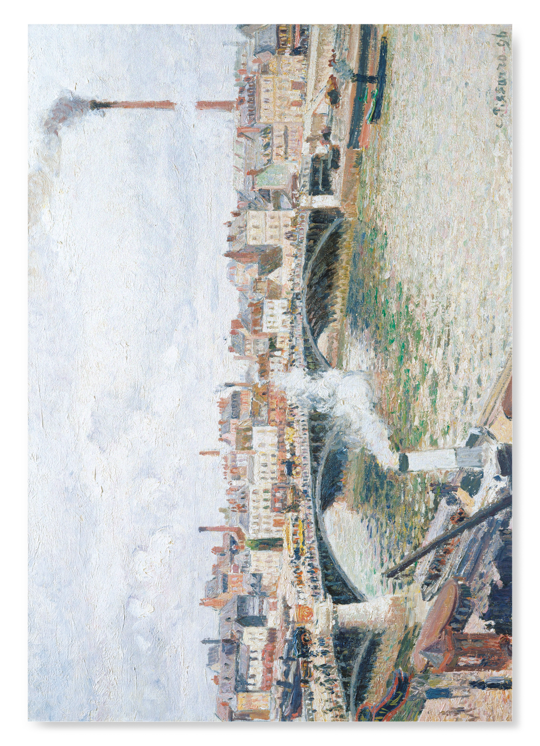 MORNING, AN OVERCAST DAY, ROUEN (1896): Painting Art Print