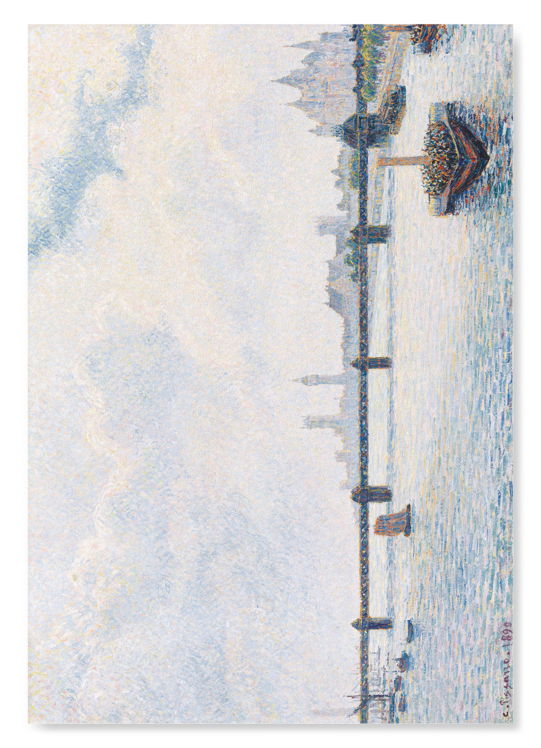 CHARING CROSS BRIDGE (1890): Painting Art Print