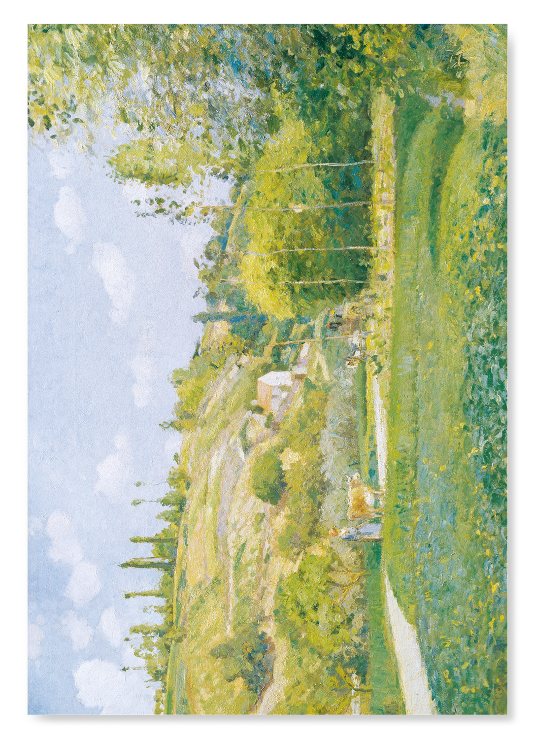 A COWHERD AT VALHERMEIL, AUVERS-SUR-OISE (1874): Painting Art Print