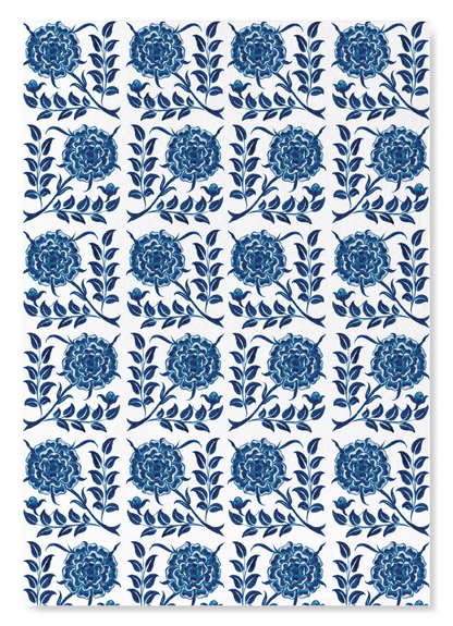 TUDOR ROSE BY DE MORGAN (C.1888-1897): Pattern Art Print
