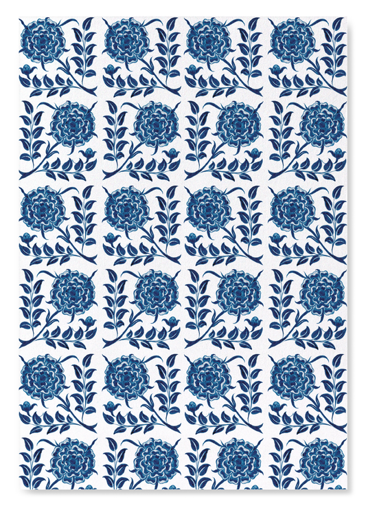 TUDOR ROSE BY DE MORGAN (C.1888-1897): Pattern Art Print