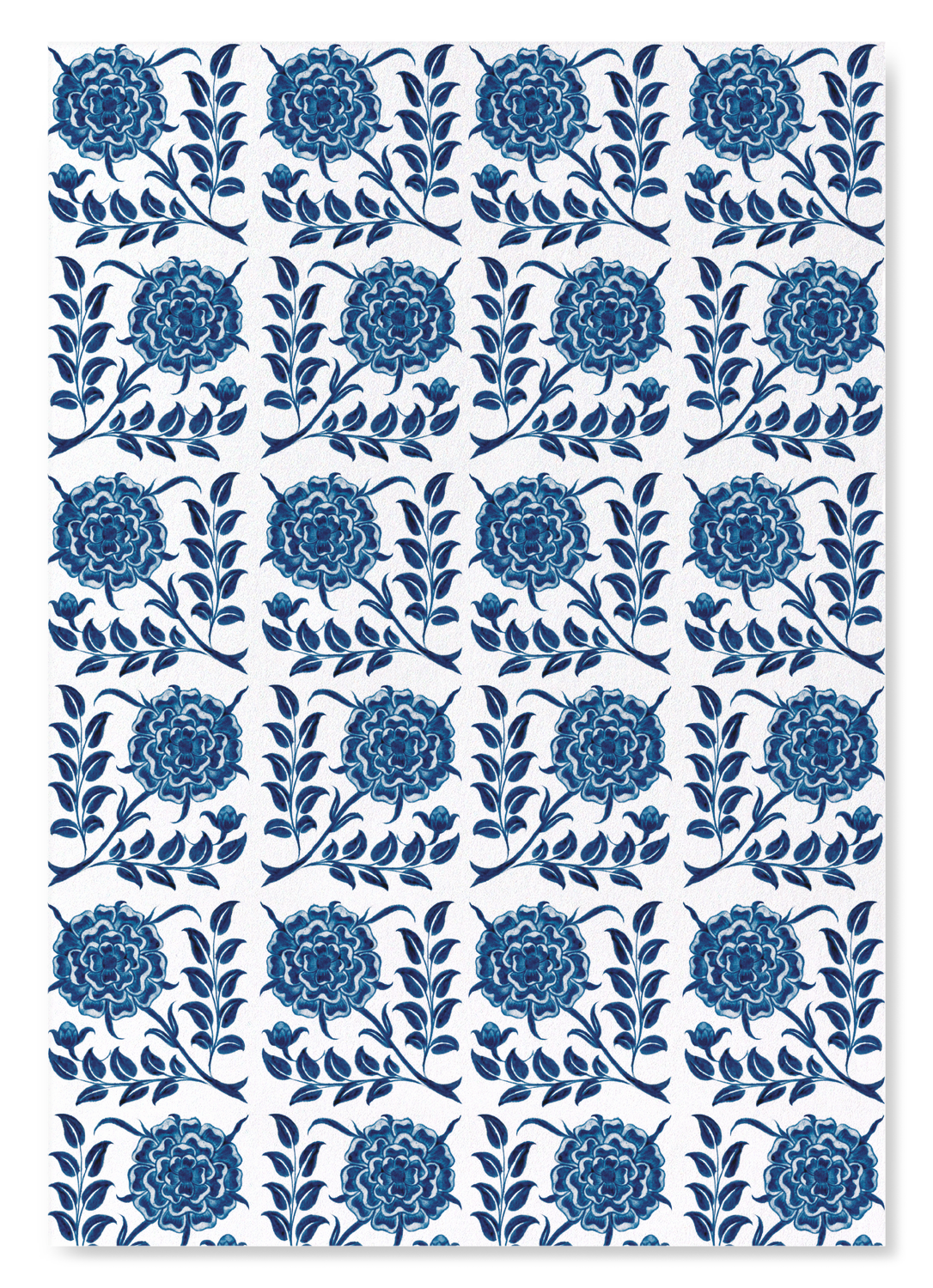 TUDOR ROSE BY DE MORGAN (C.1888-1897): Pattern Art Print