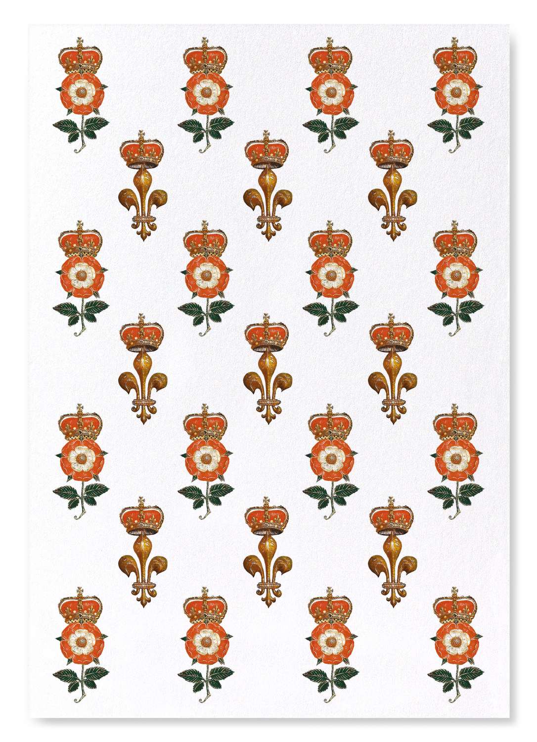 ROYAL TUDOR EMBLEMS (C.1575): Pattern Art Print