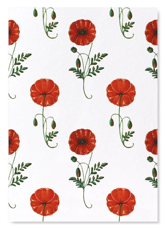 RED POPPIES (C.1520): Pattern Art Print