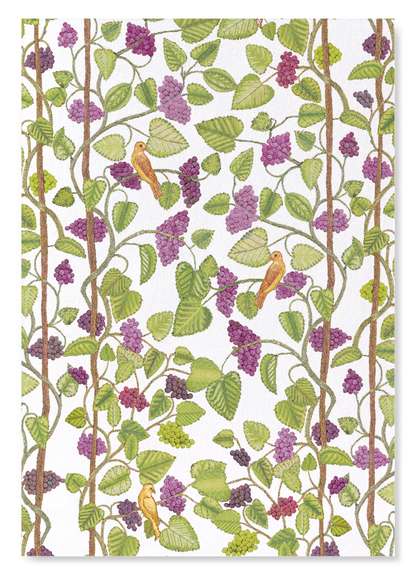 EMBROIDERY OF GRAPE VINES ON WHITE (16TH C.): Pattern Art Print
