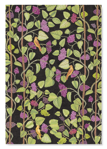 EMBROIDERY OF GRAPE VINES ON BLACK (16TH C.): Pattern Art Print