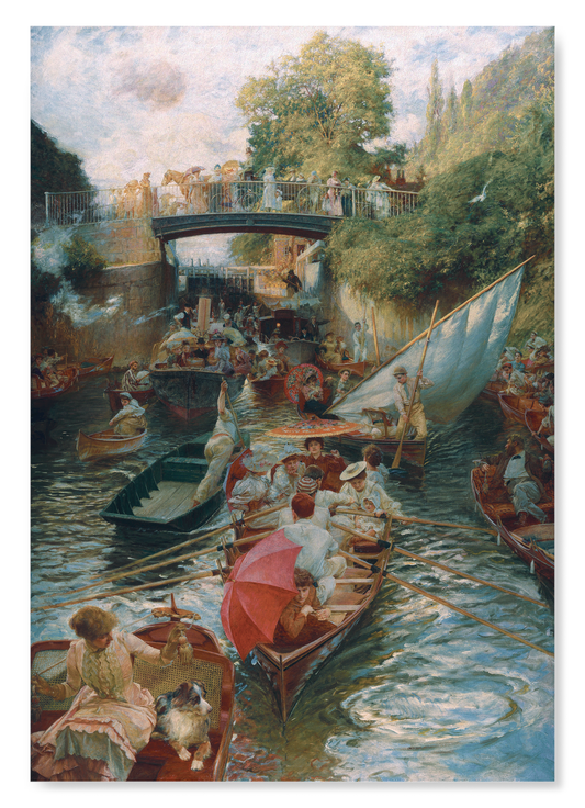 BOULTERS LOCK SUNDAY AFTERNOON (1882-1897): Painting Art Print