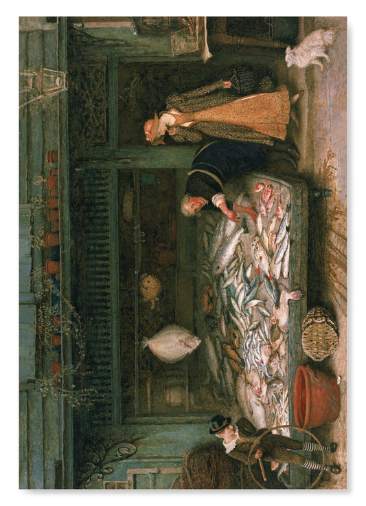 A FISHMONGER'S SHOP (1873): Painting Art Print