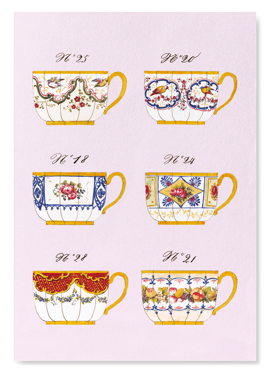 FRENCH TEA CUP SET A (C. 1825-1850): Painting Art Print