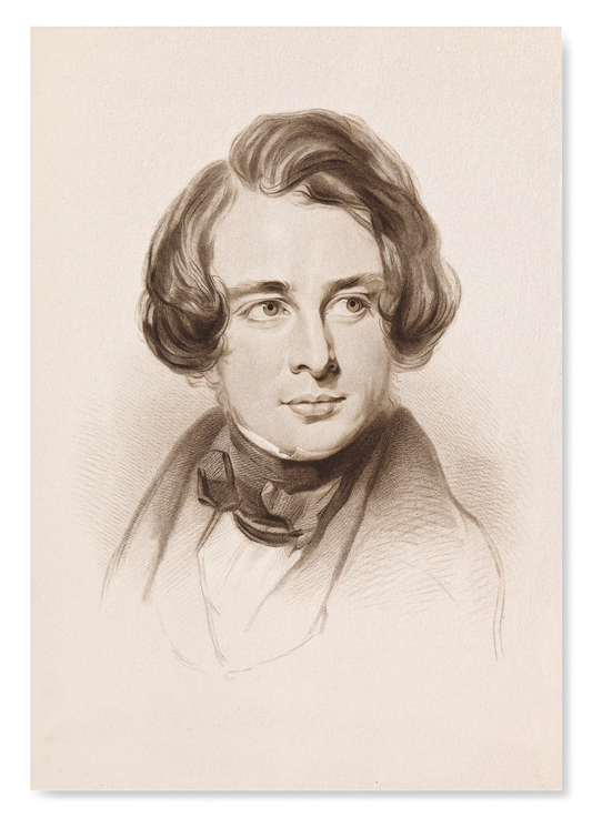 SKETCH OF CHARLES DICKENS (1842): Painting Art Print