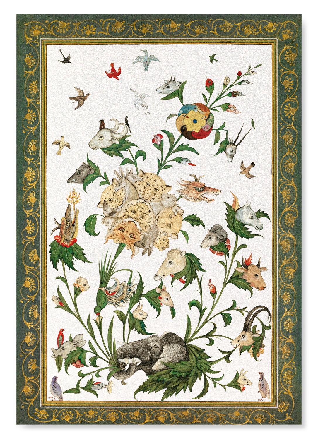 FLORAL FANTASY: ANIMALS & BIRDS (EARLY 17TH C.): Painting Art Print