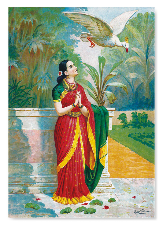 DAMAYANTI AND SWAN (1890): Painting Art Print