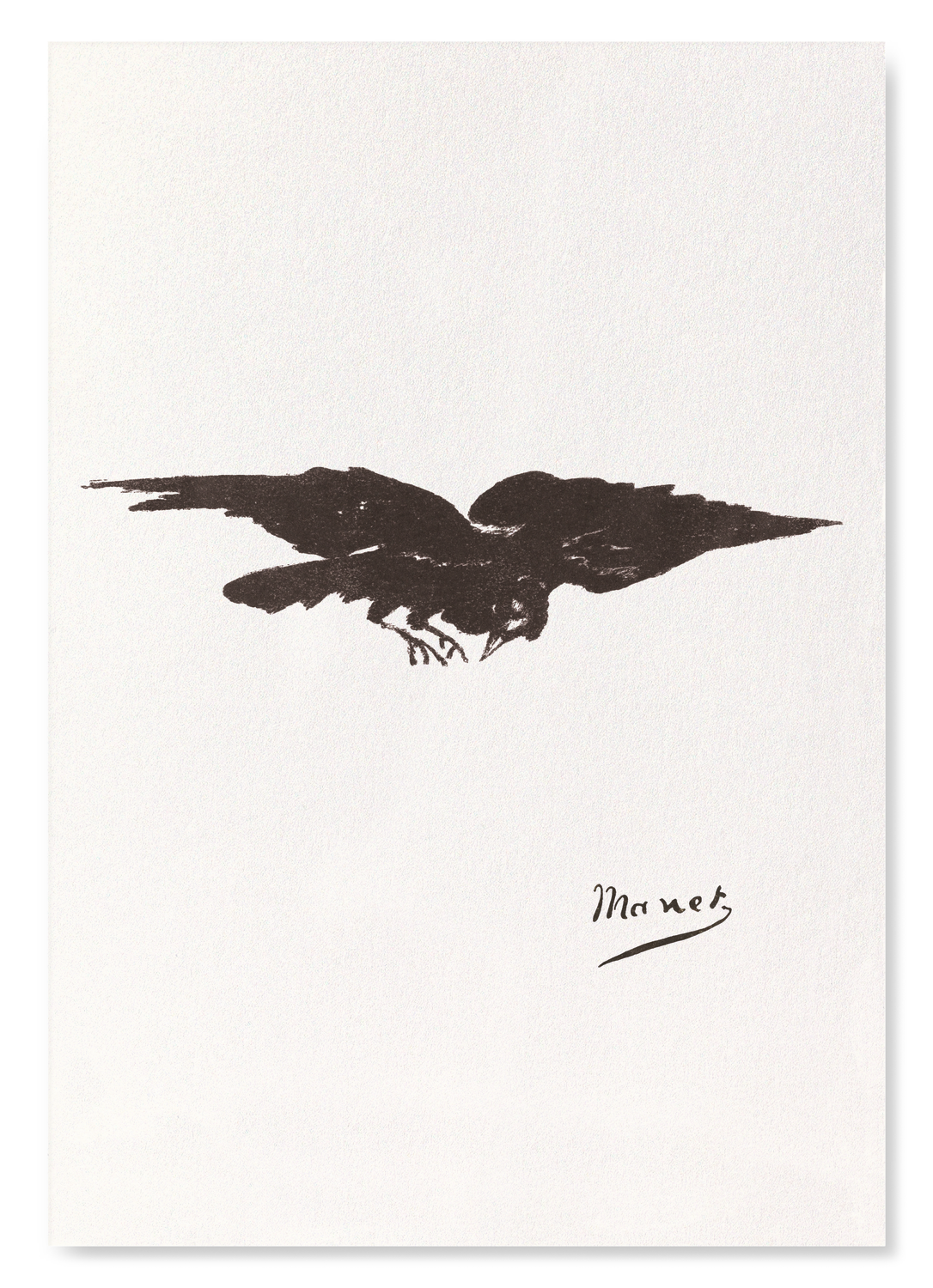 RAVEN BY EDOUARD MANET (1875): Painting Art Print