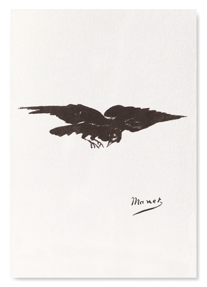 RAVEN BY EDOUARD MANET (1875): Painting Art Print