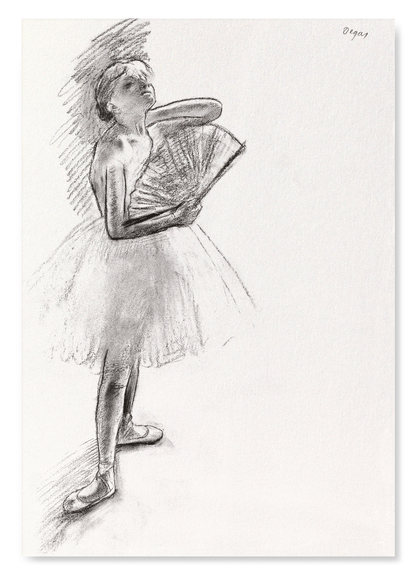 DANCER WITH A FAN (C.1880): Painting Art Print