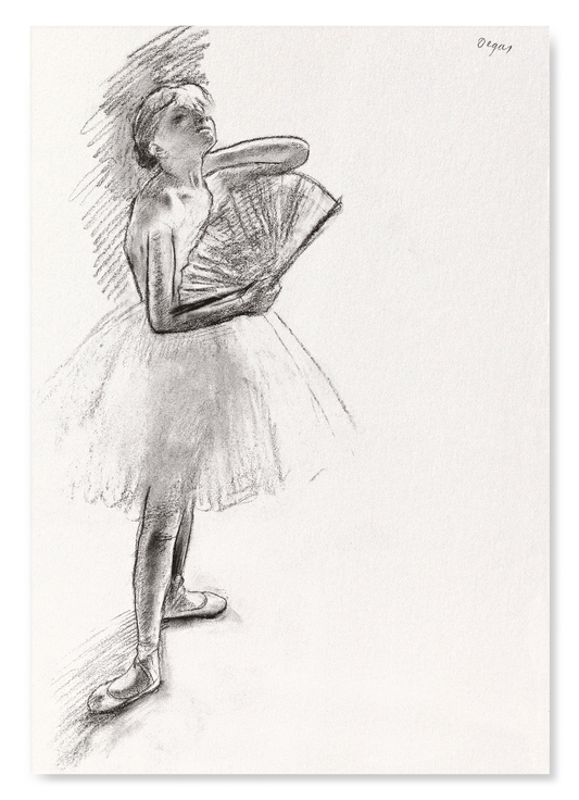 DANCER WITH A FAN (C.1880): Painting Art Print