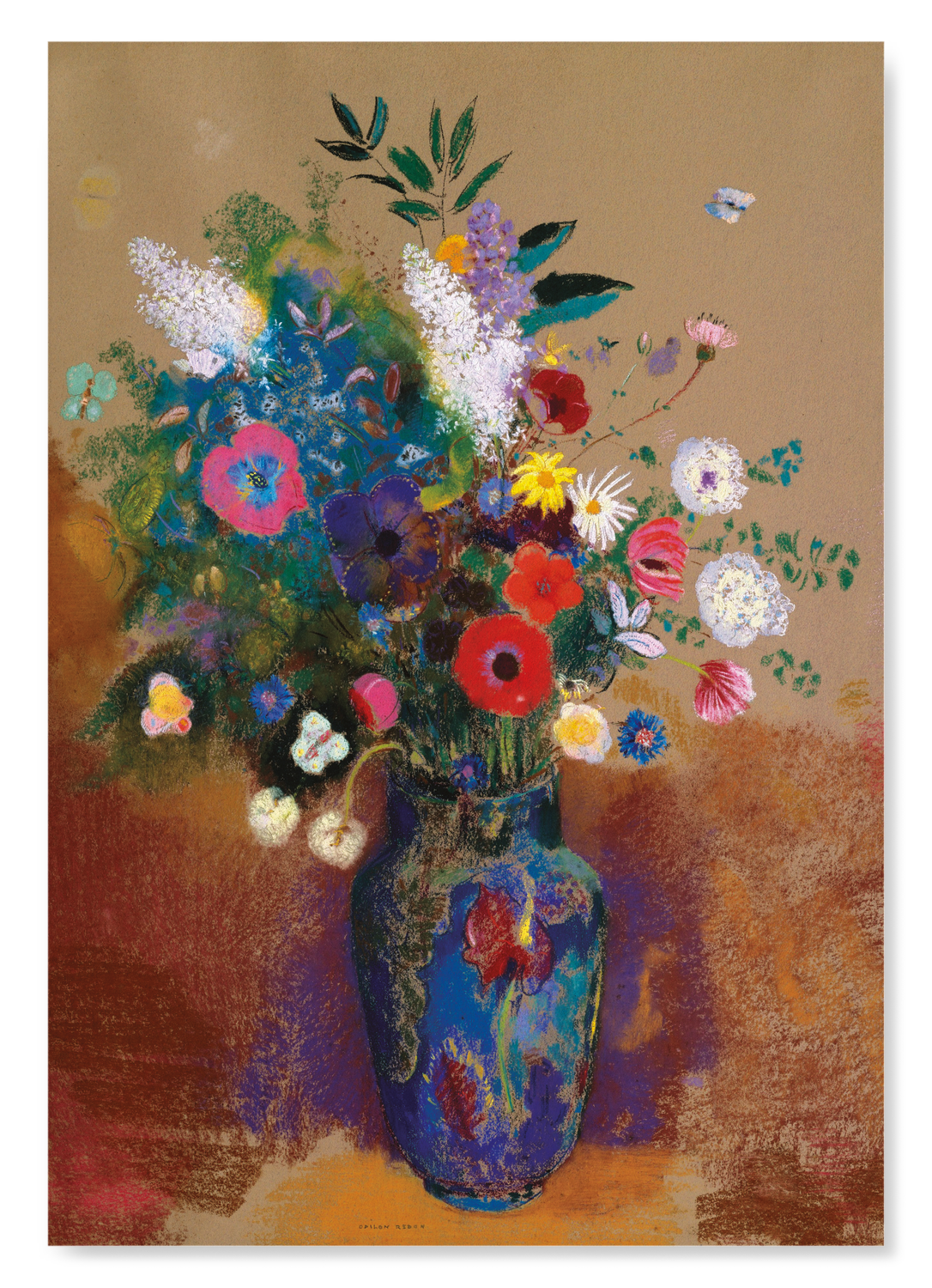 BOUQUET OF FLOWERS (1900-1905): Painting Art Print