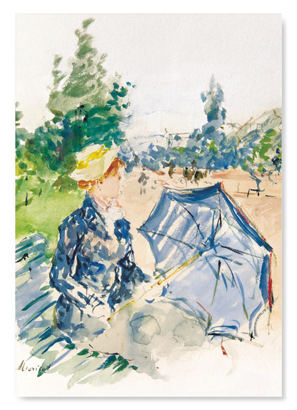 WOMAN SEATED AT THE AVENUE DU BOIS (1885): Painting Art Print