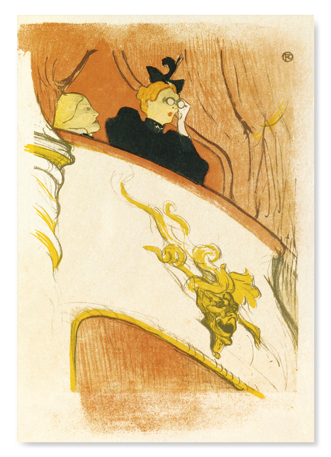 LA LOGE AU MASCARON DORÉ (1893): Painting Art Print