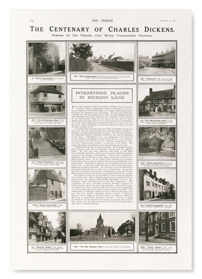 SCENES IN CHARLES DICKENS' NOVELS (1912): Photo Art Print