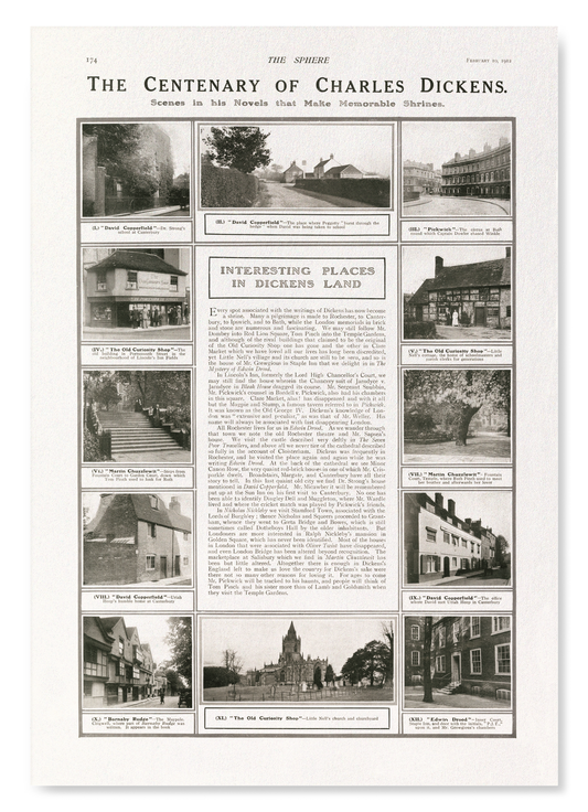 SCENES IN CHARLES DICKENS' NOVELS (1912): Photo Art Print
