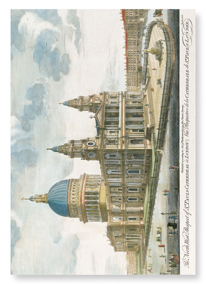 THE NORTH WEST VIEW OF ST PAUL CATHEDRAL (1754): Painting Art Print