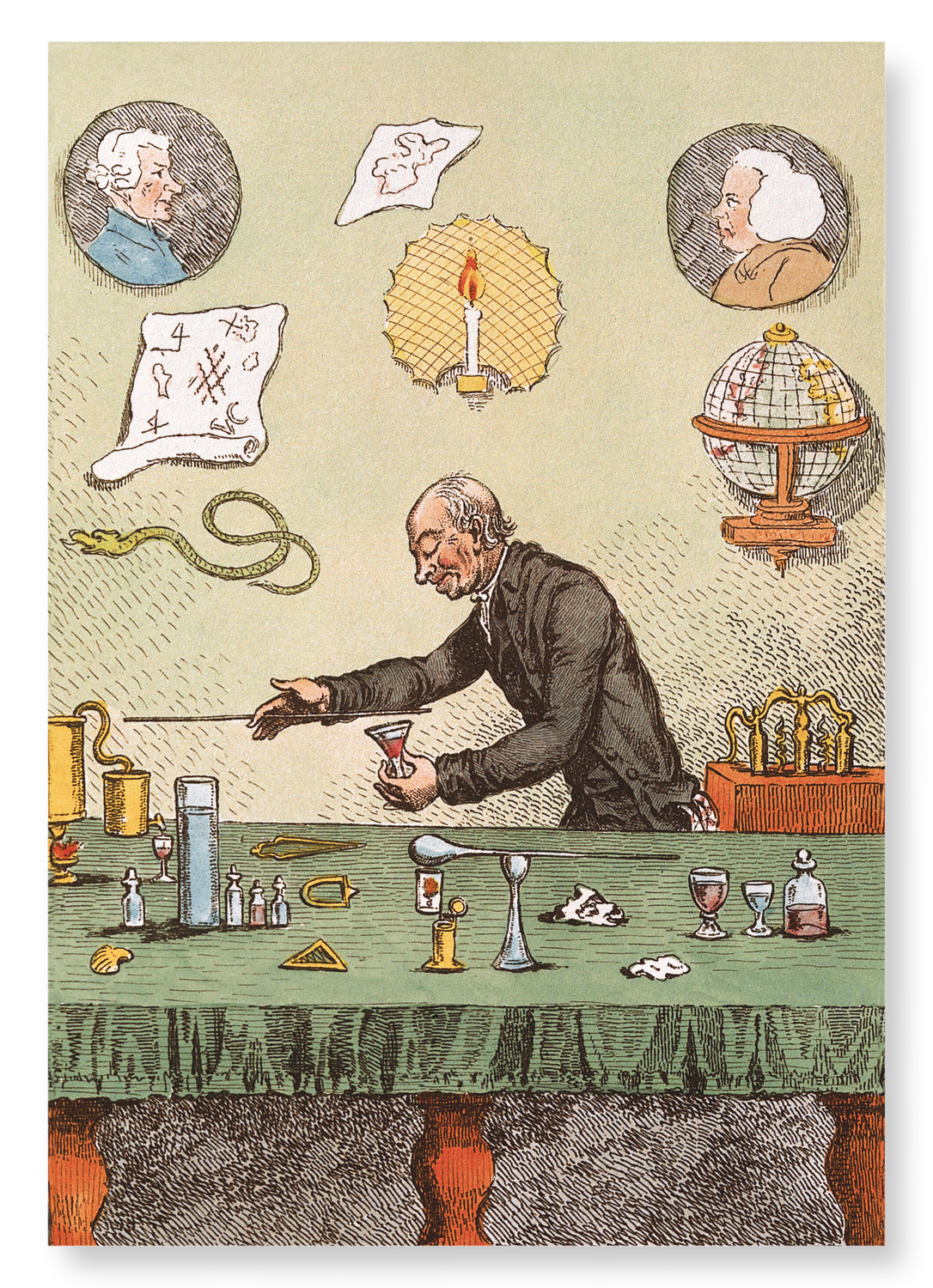 PERFORMING SCIENTIFIC EXPERIMENTS (1796): Painting Art Print