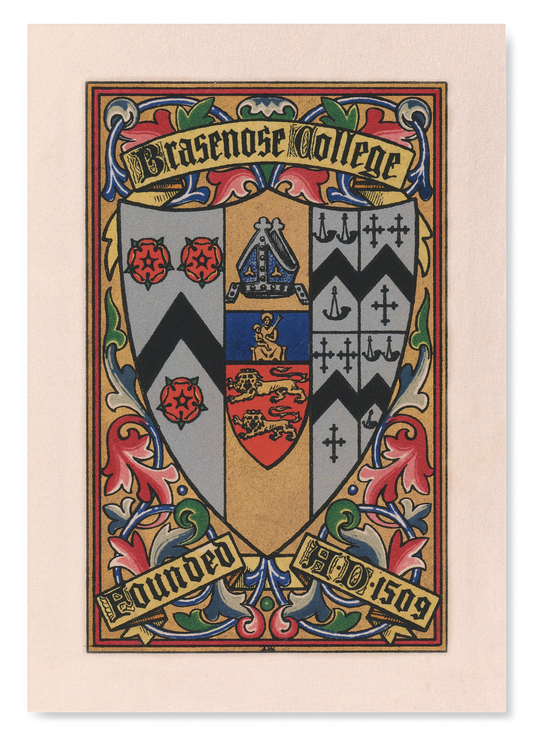 BRASENOSE COLLEGE CREST: Painting Art Print