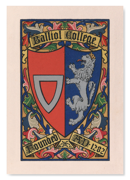 BALLIOL COLLEGE CREST: Painting Art Print