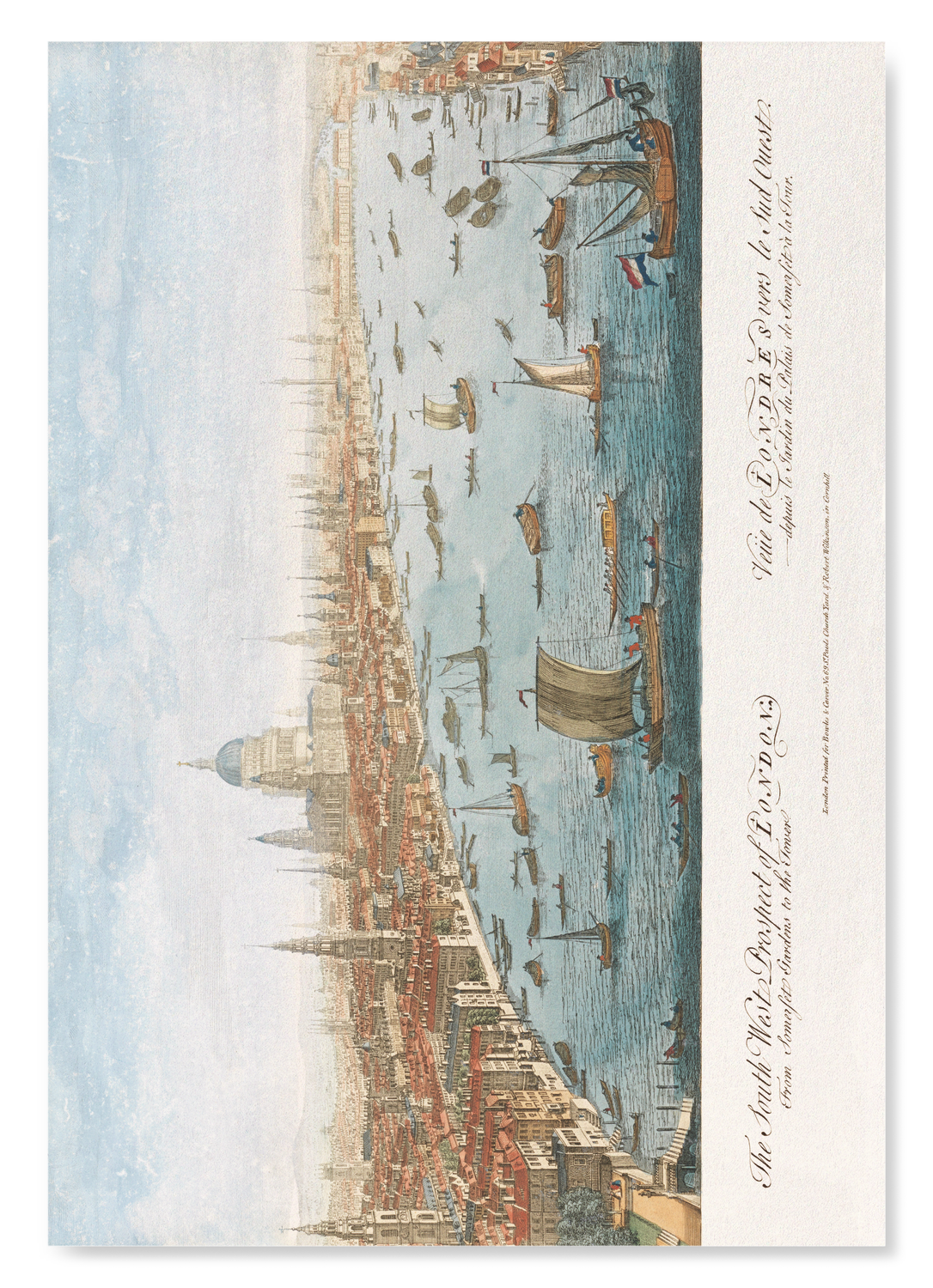 SOUTH WEST PROSPECT OF LONDON (1750): Painting Art Print