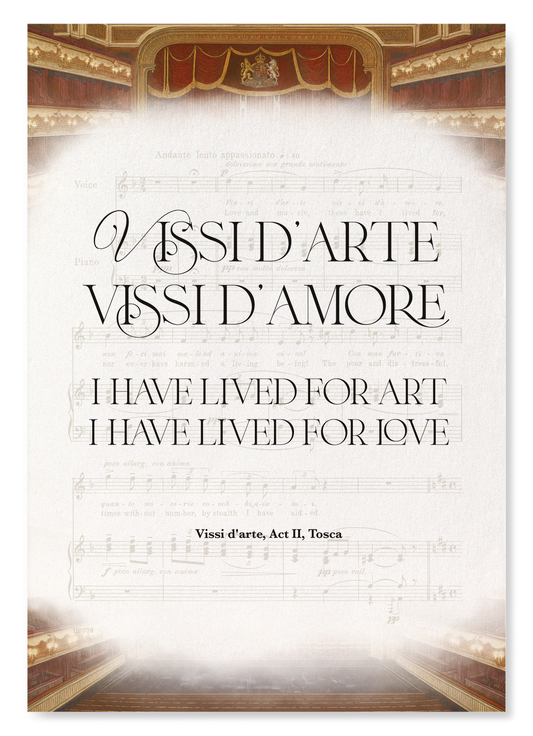 VISSI D'ARTE FROM TOSCA ACT II: Victorian Art Print