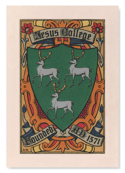 JESUS COLLEGE CREST: Painting Art Print