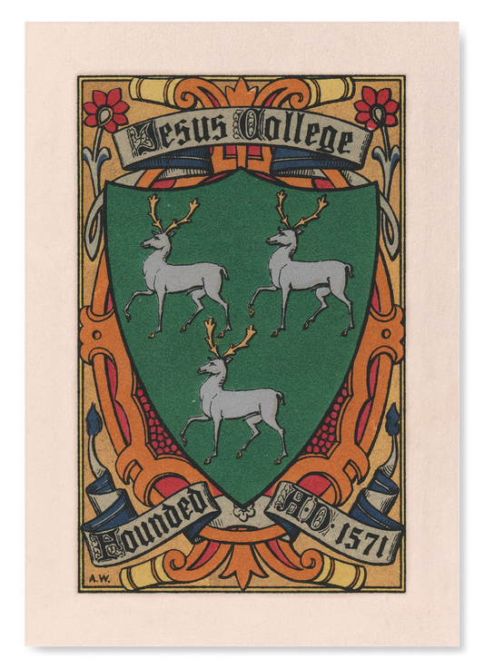 JESUS COLLEGE CREST: Painting Art Print