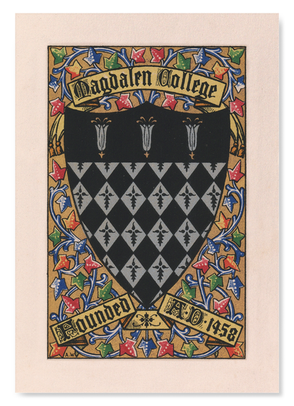 MAGDALEN COLLEGE CREST: Painting Art Print