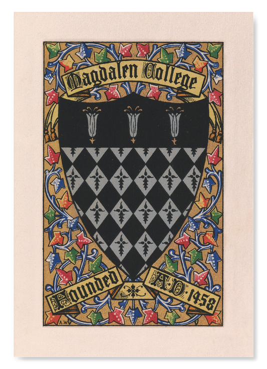 MAGDALEN COLLEGE CREST: Painting Art Print