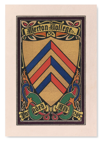 MERTON COLLEGE CREST: Painting Art Print