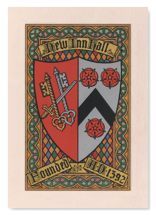 NEW INN HALL COLLEGE CREST: Painting Art Print