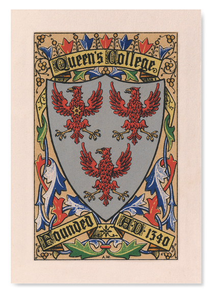 QUEEN'S COLLEGE CREST: Painting Art Print