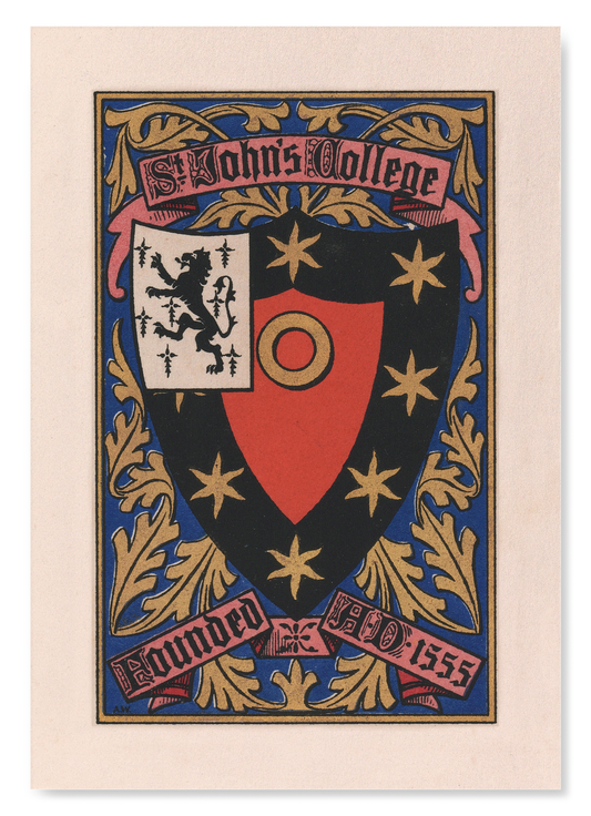 ST JOHN'S COLLEGE CREST: Painting Art Print