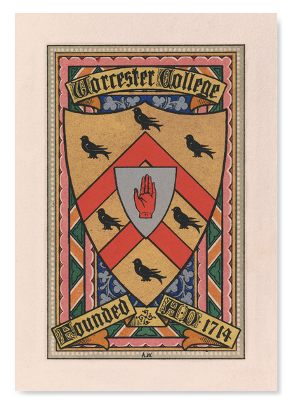 WORCESTER COLLEGE CREST: Painting Art Print