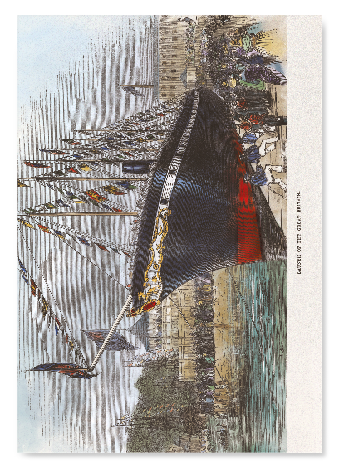 LAUNCH OF SS GREAT BRITAIN (1843): Painting Art Print