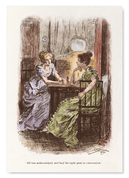 NIGHT SPENT IN CONVERSATION (1895): Painting Art Print