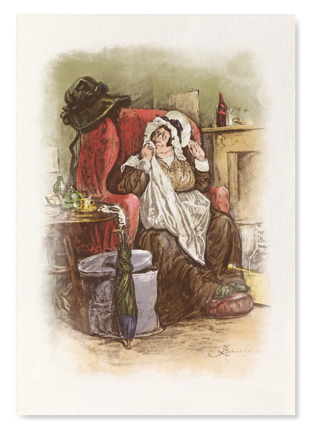 MRS SARAH GAMP: Painting Art Print