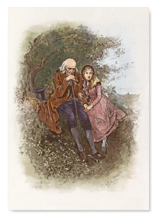 NELL AND HER GRANDFATHER: Painting Art Print